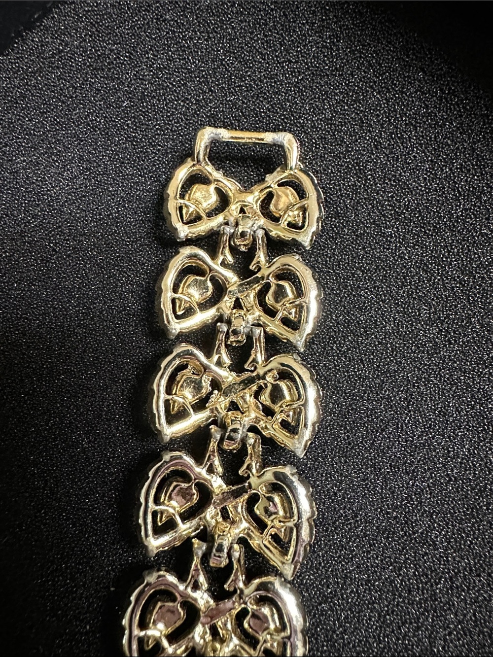 Vintage 1950s P.I.M. Piscitelli Gold Leaf Link Demi Parure Set Bracelet Earrings - Picture 8 of 15